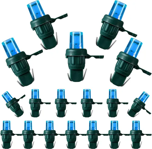 Vista 16 de Bombillas de repuesto LED Honoson de 5 mm para luces de cadena de Navidad, juego de luces de alambre de ángulo amplio LED para decoración del hogar