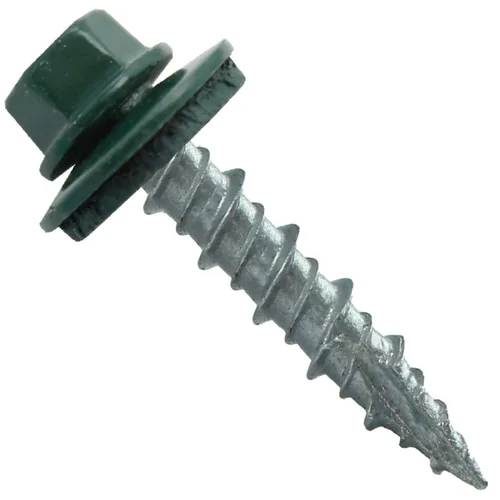 Vista 36 de Tornillos para techos de metal: (250) 10 x 1 ABC Tornillo de techo de chapa de metal gris de 10 x 1 ABC. Tornillos de revestimiento de metal a