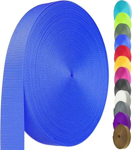 Vista 9 de Correa de nailon de 1 pulgada y 1.5 pulgadas, correa de nailon resistente de 12 yardas, correa duradera para equipo de interior o exterior