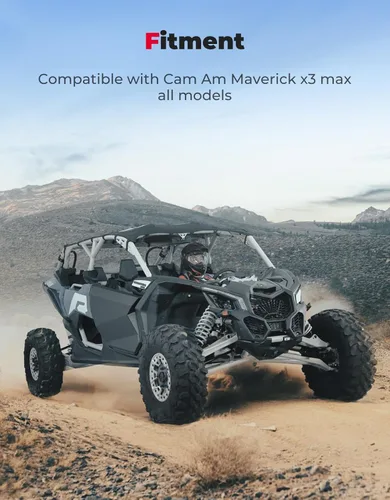 Vista 8 de KEMIMOTO Deflectores de viento X3 Max para techo, visera solar impermeable, resistente a la fricción, Bimini compatible con Can Am Maverick X3 Max