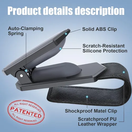 Vista 3 de Veharvim Soporte para Gafas de Sol para Automóvil