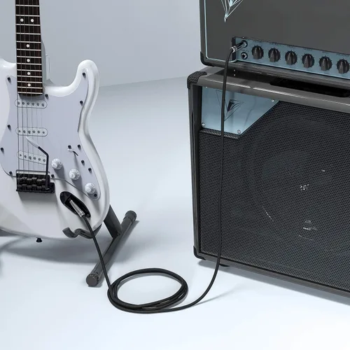 Vista 7 de New bee - Cable de guitarra de 20 pies, para instrumentos eléctrico, cable AMP para bajo, conector llano a llano de 1/4 para guitarra eléctrica