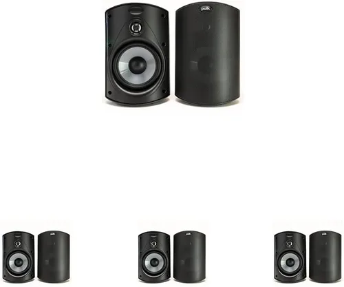 Vista 21 de Polk Audio Atrium 4 Altavoces para exteriores a prueba de condiciones climáticas con potentes graves (par, negro), durabilidad en cualquier clima