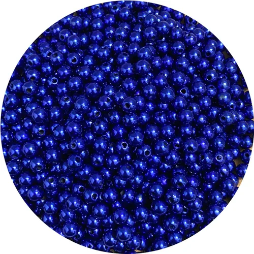 Vista 23 de 800 cuentas de perlas de 0.236 pulgadas (0.236 in) de satén redondas sueltas de plástico para hacer joyas, aretes, pulseras, collares, llaveros