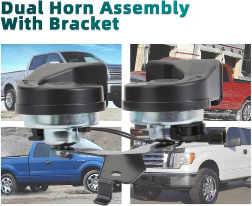 Vista 7 de MITZONE Conjunto de bocina con soporte compatible con Ford F-150 2009-2014 Reemplazar 9L3Z-13832-A