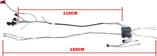 Vista 4 de Kit de conversión de arnés de cables de 24 voltios DIY para auto de montar para niños, set de 2.4G de arnés de cables con caja de control