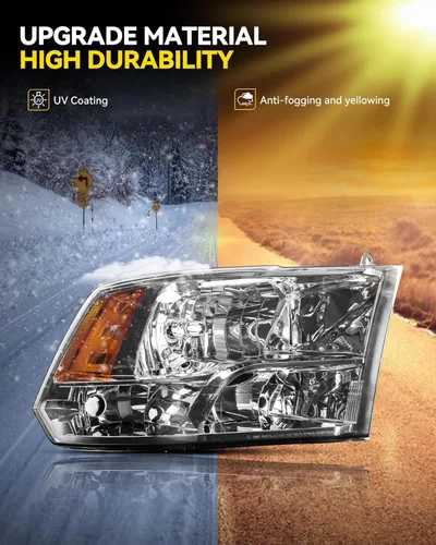 Vista 5 de Ensamble de faros PHILTOP para Dodge Ram 1500 2009-2021, Ram 1500 Classic 2019-2023, Ram 2500 2010-2018, Ram 3500 2010-2018, Ram 4500/5500 2018