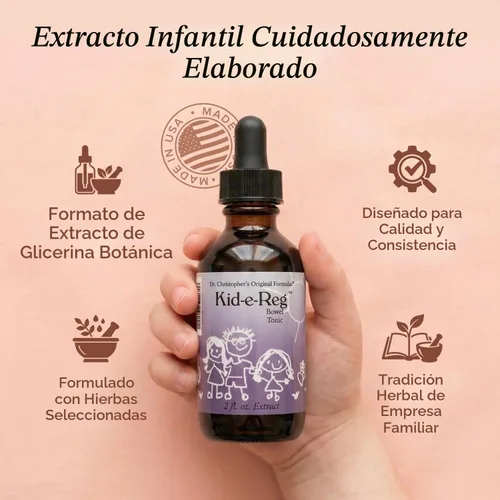 Vista 5 de Dr. Christopher's Formula Original Kid-E-Reg - Tónico intestinal, 2 onzas líquidas