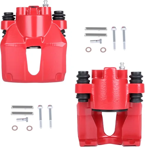 Vista 26 de SCITOO Pinza de freno trasera izquierda sin soporte 18-4678 rojo compatible para Ford 1997-2004 para Lincoln 1998-2010