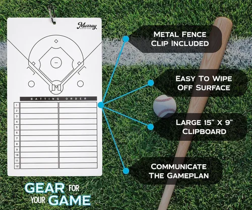 Vista 2 de Murray Sporting Goods sujetapapeles para entrenadores de borrado en seco Pizarra blanca de doble cara