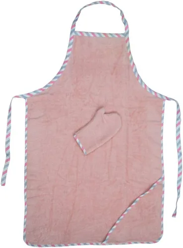 Vista 8 de Topwon Delantal Toalla de baño para bebé, paño polar para bebé con guante de baño, extra grande, manos libres, absorbente con capucha, toalla (gris)