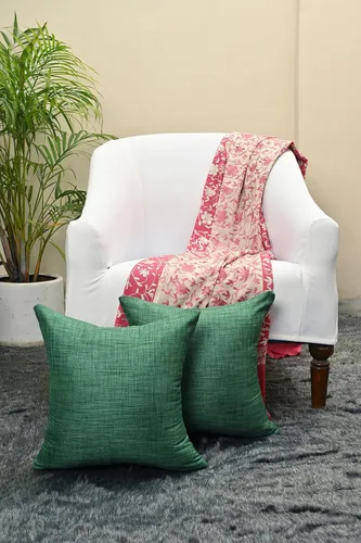 Vista 3 de Juego de 2 almohadas decorativas para sofá cama, almohadas decorativas de sala de estar, almohadas rústicas, fundas de almohada sólidas de seda