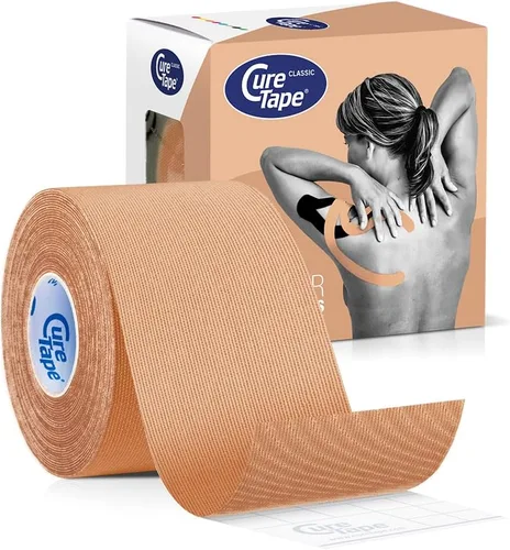 CureTape Clásico | Cinta de kinesiología para el dolor muscular y articular | Cinta terapéutica elástica | Cinta atlética impermeable | Cinta médica