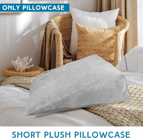 Vista 5 de Wesiti 2 fundas de almohada de cuña para cama, se adapta a cuñas para suministros de dormir en el hogar, solo funda de almohada