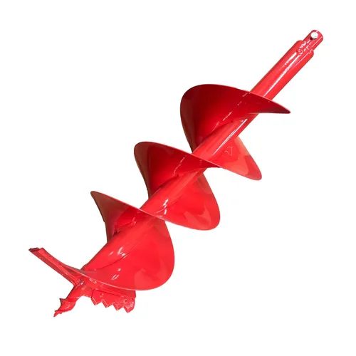 Vista 6 de THUNDERBAY Broca de barrena de tierra de 6 pulgadas de diámetro y 36 pulgadas de largo con punta de cola de pez y resorte de choque de patente