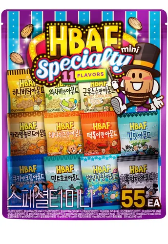 Vista 4 de Gilim HBAF - Almendras sazonadas coreanas picantes y picantes (paquete de 1 x 7.41 oz)