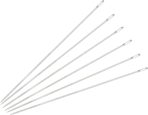 Vista 8 de uxcell 60 agujas de abalorios finas, finas, largas, rectas para bordar, de acero inoxidable, 1.26 pulgadas