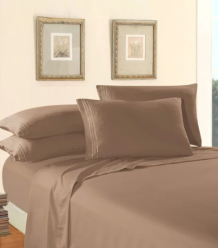 Vista 67 de Elegant Comfort - Juego de sábanas de microfibra de 1500 hilos de calidad hotelera prémium de 4 piezas - Resistente a arrugas, sábana bajera