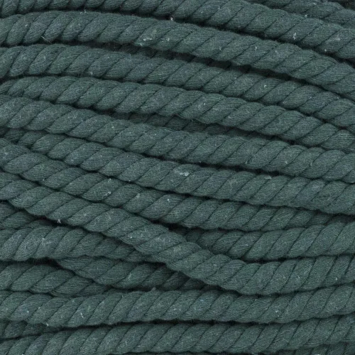 Vista 34 de Cuerda de algodón trenzado súper suave de 3 hebras (negro, 1 pulgada x 10 pies)