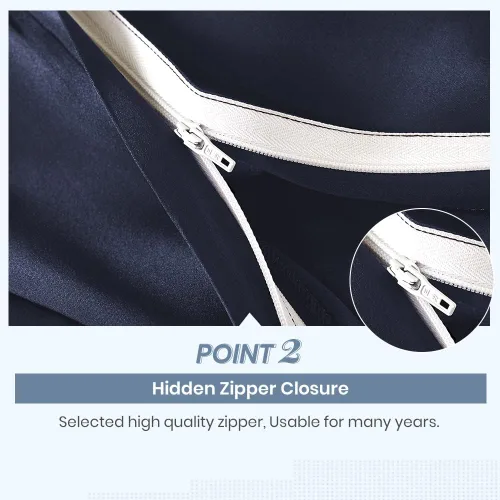 Vista 20 de LILYSILK Funda de edredón de seda negra para cama individual, fundas de edredón de seda de 19 momme