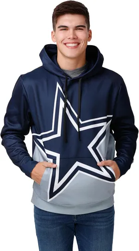 Vista 13 de FOCO NFL mens Nfl Team Color Bold Logo Hooded Pullover Hoodie