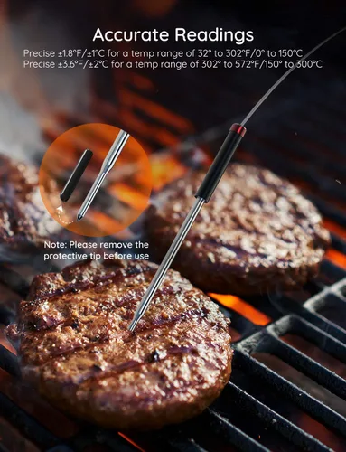 Vista 4 de Govee Termómetro de carne de repuesto de sonda de 0.098 in, paquete de 2 unidades para el modelo H5055