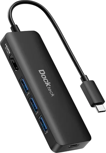Vista 12 de Adaptador de Hub Multipuerto USB C para iPad Pro - Dockteck USBC Hub 5 en 1 con PD de 100W, HDMI 4K 60Hz, Audio, USB 3.0, Dock USB C con Agarre