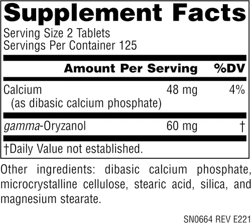 Vista 2 de Source Naturals Gamma Oryzanol, Suplemento Dietético Serie Atlética, 30 mg - 250 Tabletas