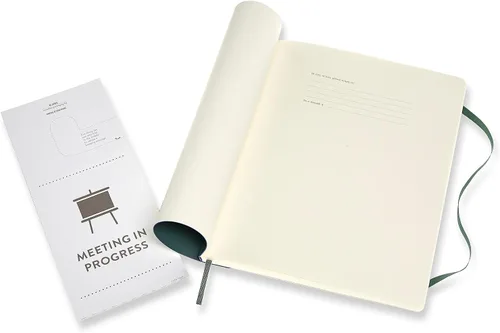 Vista 3 de Moleskine PRO - Cuaderno de tapa suave, XL (7.5 x 9.5 pulgadas), planificación profesional de proyectos, verde bosque, 192 páginas