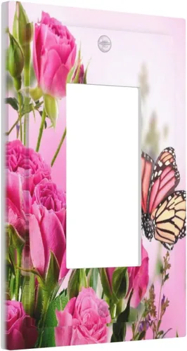 Vista 111 de Placa de Interruptor de Luz Azul de 1 Gang, Placa de Pared Decorativa de Palanca Individual, Cubierta de Placa de Pared de Palanca, Placa Frontal