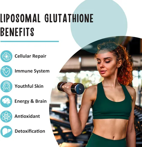 Vista 7 de Cápsulas blandas de glutatión liposomal de 2400 MG, absorción máxima, forma activa reducida de L-glutatión (GSH), con ácido hialurónico