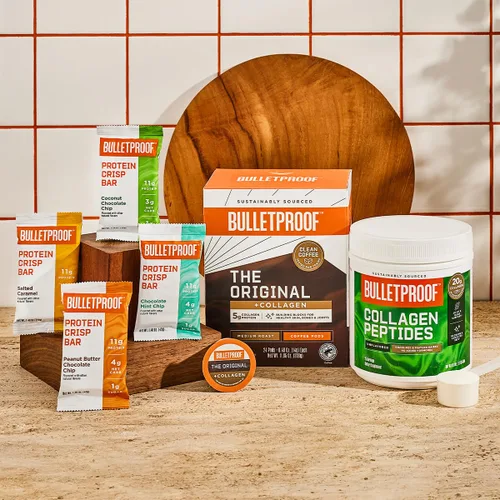 Vista 6 de Bulletproof Barras de proteína de colágeno, galletas de limón, paquete de 12, aperitivo apto para dieta cetogénica, con aceite de triglicéridos