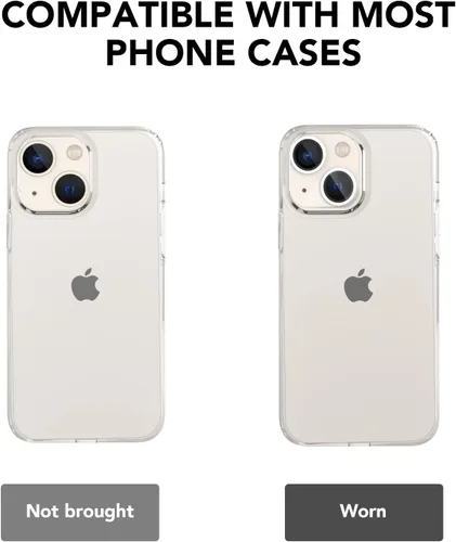 Vista 2 de [Negro] [Paquete de 2] Protector de lente de cámara para iPhone 15/15 Plus, Ultra HD 9H, cubierta de cámara de vidrio templado, pantalla de anillo