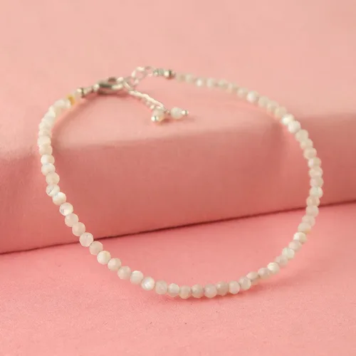 Vista 3 de Pulsera de cuentas de piedras preciosas de 0.118 in