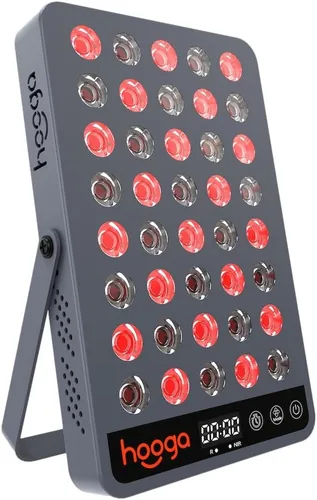 Hooga Dispositivo de panel de terapia de luz roja - Terapia de luz infrarroja cercana de 660 nm y 850 nm, lámpara de terapia de luz LED para cara y