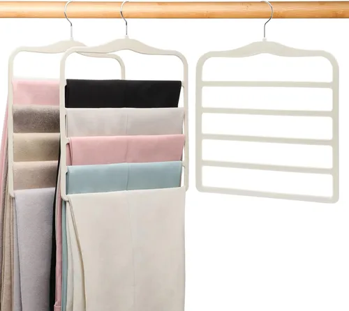 Vista 8 de Magic Pants Perchas de Terciopelo para Organización y Almacenamiento - Ahorro de Espacio, Paquete de 5 Artículos Esenciales para Dormitorio