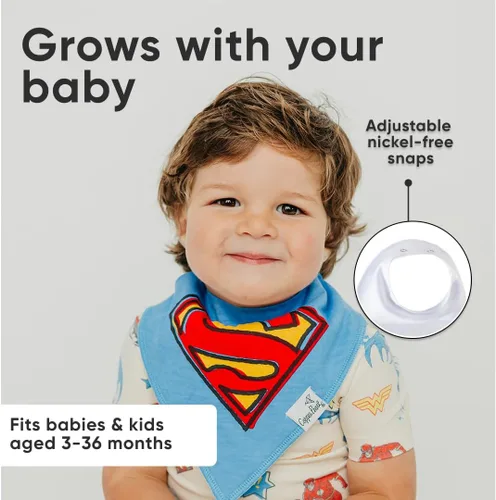 Vista 5 de Copper Pearl Baberos tipo bandana para bebé, baberos de algodón suave para babear y dentición, absorbentes, ajuste ajustable, muchos estilos