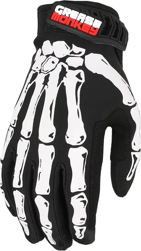 Vista 2 de Guantes de trabajo mecánico Grease Monkey Bones Xtreme Negro Oscuro
