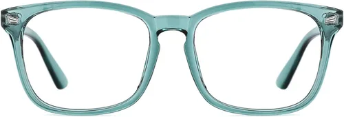 Vista 29 de TIJN - Gafas de bloqueo de luz azul - Armazón cuadrado de anteojos para estudiosos - Gafas de juego de computadora Anti Blue Ray