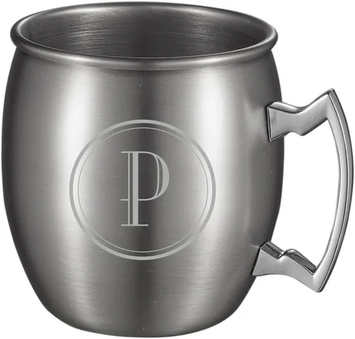 Vista 7 de Visol Kremlin Moscow Mule - Taza de 20 onzas con grabado personalizado de inicial (níquel)