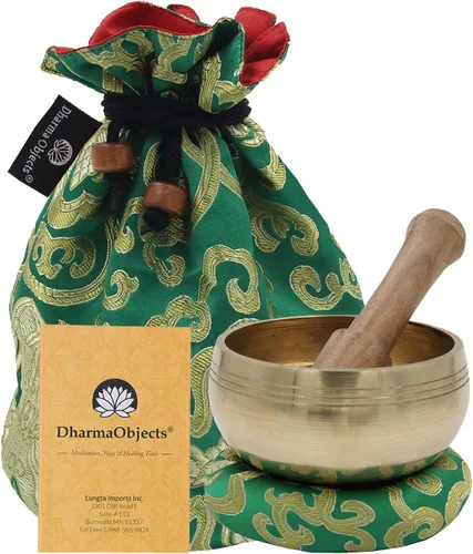 Vista 12 de DharmaObjects Yoga Meditación Buda Cantando Tazón Cojín Mallet Llevar Bolsa Set Regalo