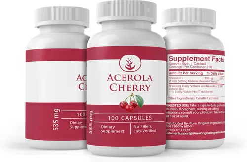 Vista 4 de Pure Original Ingredients Cereza de acerola, (100 cápsulas) siempre pura, sin aditivos ni rellenos