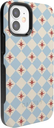 Vista 4 de Funda Casely para iPhone 12 Mini Chelsea Checker Azulejos de Estrellas Diseño Protector Atrevido Compatible con MagSafe Chelsea Checker