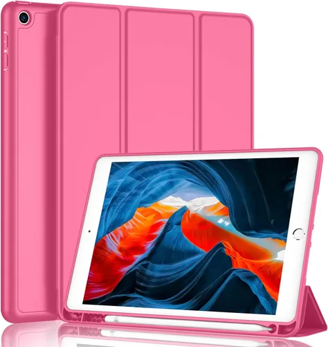 Vista 24 de iMieet - Funda para iPad de 9ª generación 2021/iPad de 8ª generación 2020 de 10.2 pulgadas con soporte para lápices, funda para iPad de 7ª