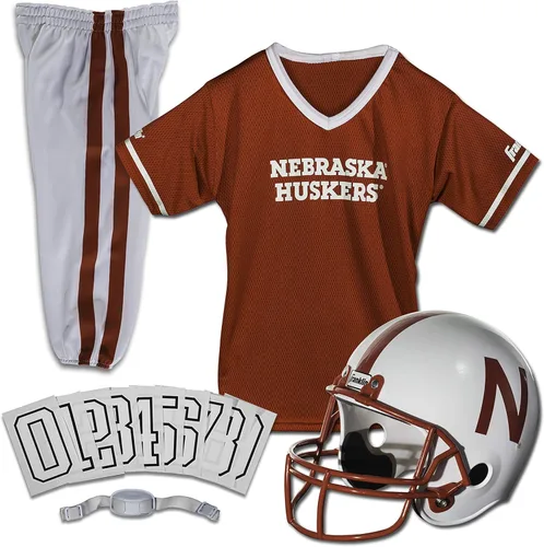 Franklin Sports NCAA - Conjunto de uniforme de fútbol americano para niños, camiseta de fútbol universitario, casco + pantalones para niños y niñas,