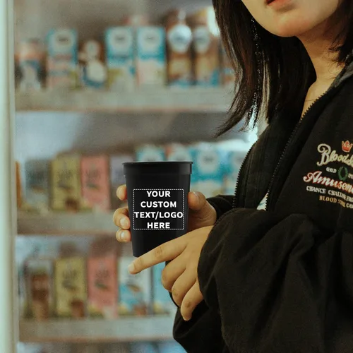 Vista 7 de Vasos de plástico desechables personalizados de 12 onzas. Juego de 10/50/100, paquete personalizado a granel, perfecto para verano, eventos