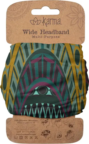 Karma Diadema para mujer con arco turquesa de Kenia - Banda ancha de tela y bufanda elástica para el cabello, turquesa, 1 unidad (paquete de 1)
