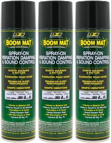 Design Engineering 050220 Boom Mat Spray - Amortiguación de sonido para reducir el ruido y la vibración no deseados de la carretera, 18 onzas