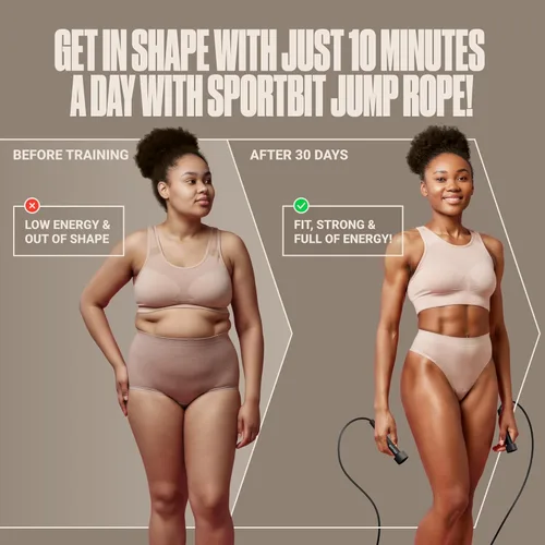 Vista 3 de Cuerda de saltar ajustable para fitness y ejercicio - Cuerda de saltar para cardio, boxeo y pérdida de peso - Cuerda de velocidad perfecta