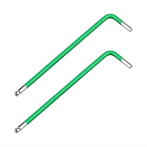 Vista 29 de 2 llaves Allen de extremo de bola de 0.059 in, llave hexagonal interna, herramienta de reparación de acero S2 de brazo largo en forma de L